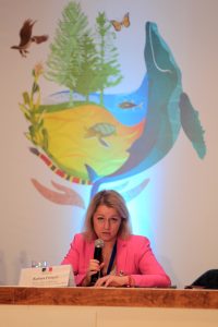 The Minister of State for Biological Diversity of France, Barbara Pompili, takes part at the 13th United Nations Conference on Biodiversity COP 13 in Cancun, Mexico, 03 December 2016. EPA/Alonso Cupul
