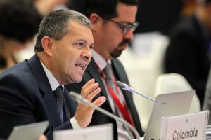 The Deputy Minister of Environment of Colombia, Carlos Alberto Botero, takes part at the 13th United Nations Conference on Biodiversity COP 13 in Cancun, Mexico, 03 December 2016. EPA/Alonso Cupul