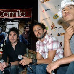 Imagen de archivo de los integrantes originales del grupo Camila, de izq. a der. Pablo, Mario y Samo. EFE/Mario Guzmán
